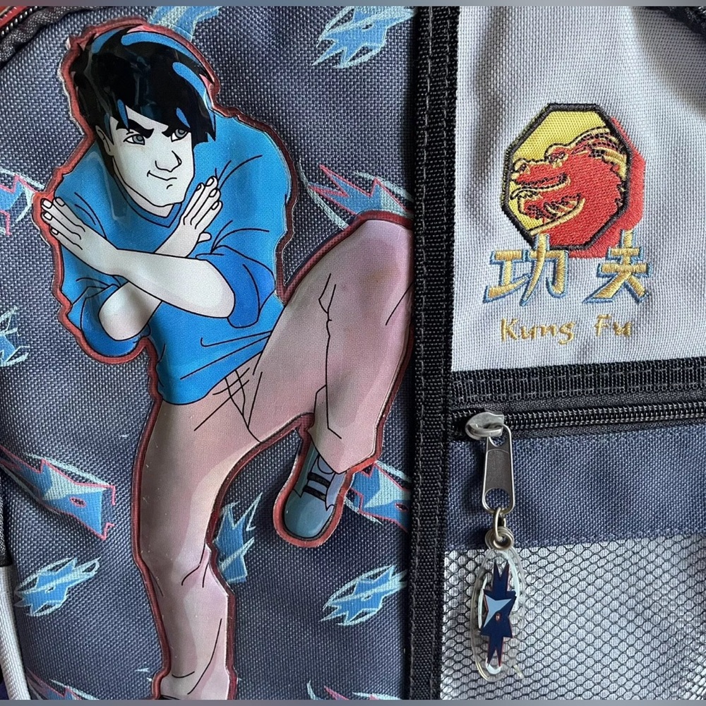 RARE Jackie Chan Adventures Cartoon Backpack New w/ Tag 2002 (See Photos) HTF - Picture 3 of 16